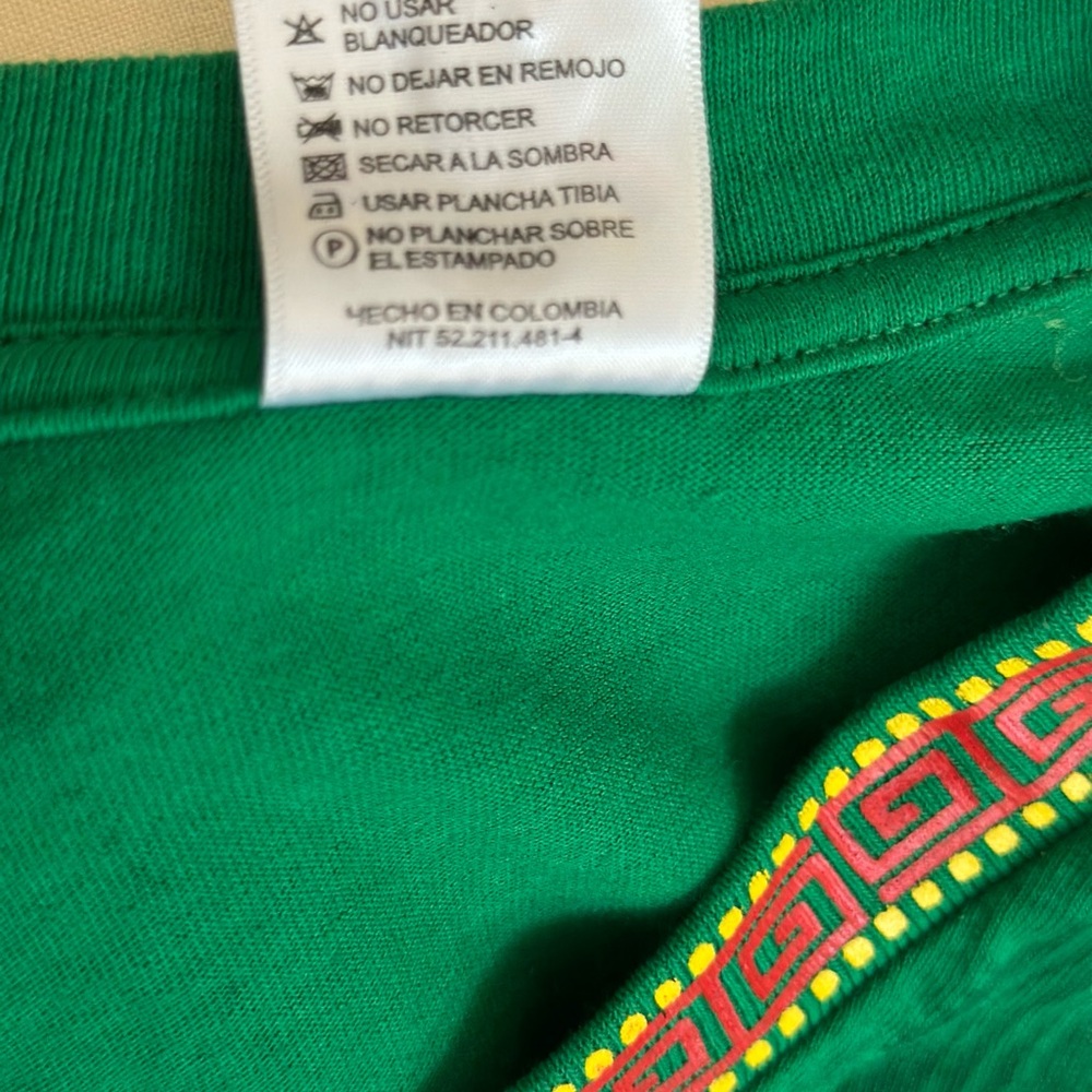 L cotton Colombia Graphic Men's Short Sleeve Tee - Green vintage fútbol soccer - Picture 5 of 9